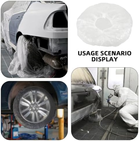 iplusmile 10Pack Clear Disposable Tire Covers - Image 5