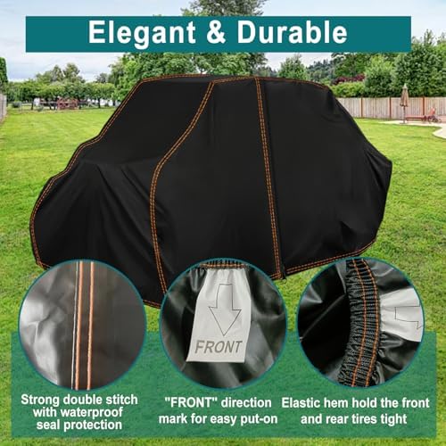 Zippered UTV Cover 4-6 Seater Outdoor UV Protection Storm-Proof Cover - Image 5