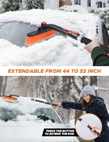 EcoNour 53″ 3 in1 Extendable Snow Brush - Image 4