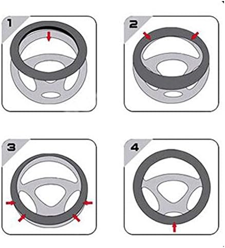 SHIAWASENA Car Steering Wheel Cover, Universal 15 Inch Fit, Anti-Slip & - Image 5
