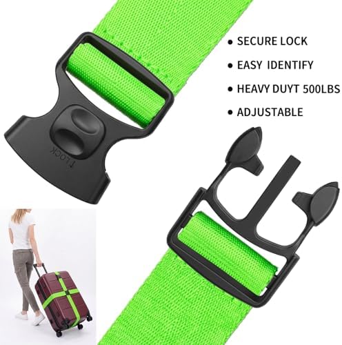 CLOLOP Luggage Strap 2 Pack, Heavy Duty Adjustable Suitcase Belt - Image 2