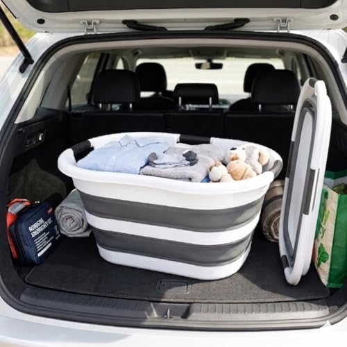 SAMMART 40L Set of 2 Collapsible Plastic Laundry Hamper - Image 5
