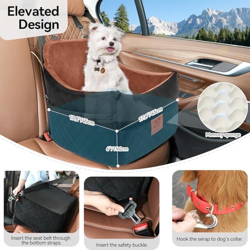 GL GLENSLAVE Dog Car Seat for Small/Medium Dogs, Dog Booster Car Seats - Image 4
