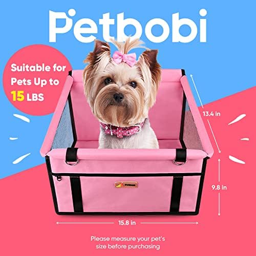 Petbobi Dog Car Seat for Small Dogs and Cats up to 15 lbs, Portable Booster - Image 2
