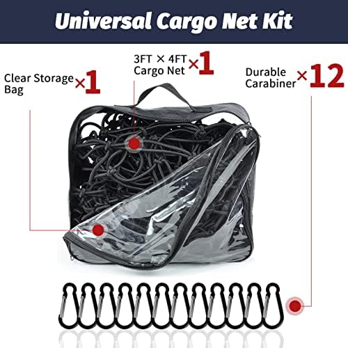 Cargo Net for Pickup Truck Bed 3'x4' Stretches to 6'x8' Heavy Duty Truck Bed - Image 6