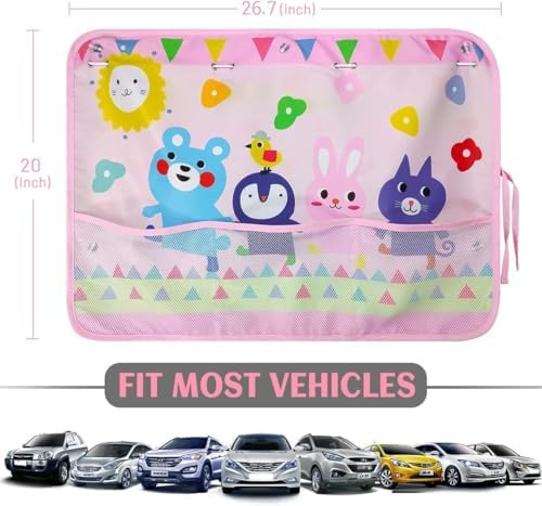DIZA100 Car Sun Shade for Window Baby, 7 Suction Cups, Cute Patterns for - Image 5