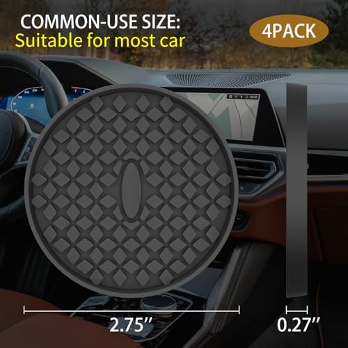 ME.FAN Car Cup Coasters Silicone Car Coasters/Cup Mats, Non-Slip Recessed Car - Image 3