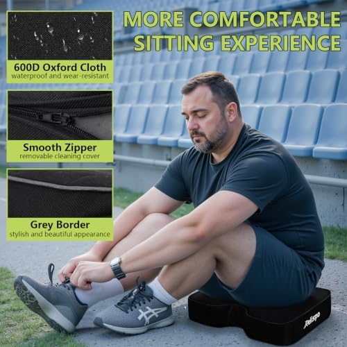 Stadium Seat Cushion for Bleachers, 2-in-1 Reversible Soft & Firm - Image 4