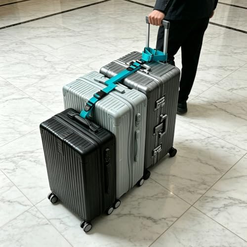 BILIONE 2 Pack Luggage Connector Straps, Connect 3 Suitcases ＆ Add A Bag - Image 5