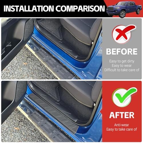 Door Sill Guards Kit Fit for 2019-2026 Chevy Silverado&GMC Sierra 1500 - Image 2