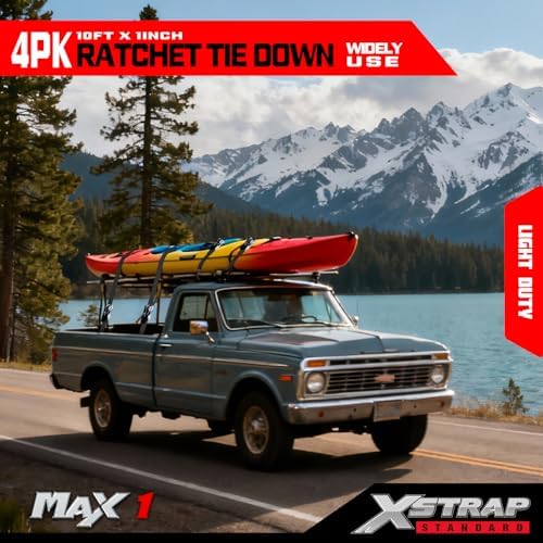 XSTRAP STANDARD 4-PK Ratchet Tie Down Straps - Image 6