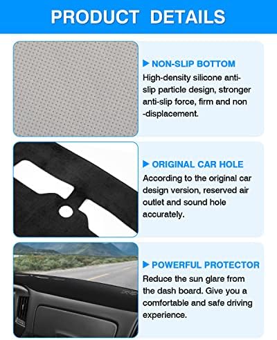 Autorder Dashboard Cover Mat for 2014-2018 Chevy Chevrolet Silverado/GMC Sierra - Image 6