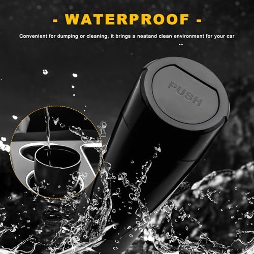Car Trash Can Bin with Lid, Leakproof Portable Garbage Trash Bin Mini Cup - Image 4