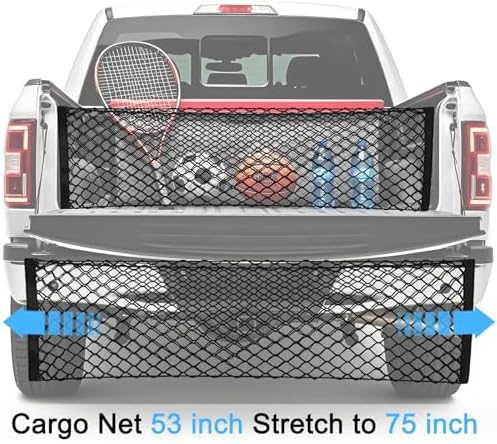 BAILALIBO Cargo Net with Metal Hooks, 53x18 in - Image 2