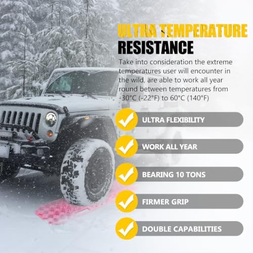 BUNKER INDUST Off-Road Traction Boards, Pair Recovery Tracks Traction Mat - Image 5