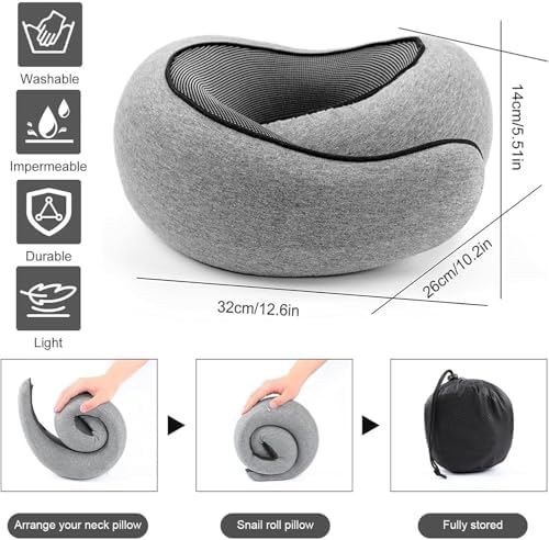 WEERSHUN Travel Pillow for Airplanes, 2026 New Memory Foam Neck Pillow - Image 2