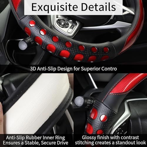 PU Leather Car Steering Wheel Cover - Image 4