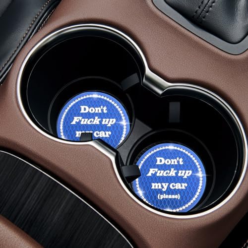 4 PCS Bling Car Cup Coaster, 2.75 Inch Anti-Slip Cup Holder Insert Coasters - Image 4