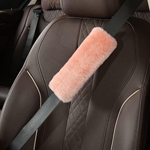 OGLAND 2 Pack Sheepskin Car Seat Belt Cover Pads | Wool Seatbelt Cushions - Image 4