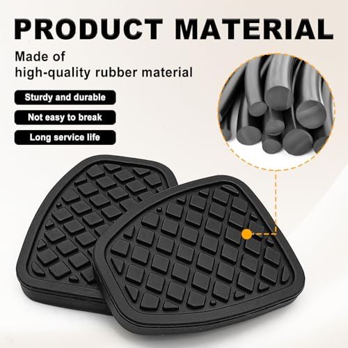 Brake Clutch Pedal Rubber Cover Pad Non Slip 2 Pack Set Auto Accessories Fits - Image 7
