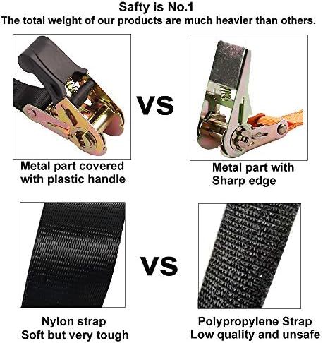 Ayaport Endless Ratchet Straps, 8FT Heavy Duty Cargo Tie Downs - Image 3