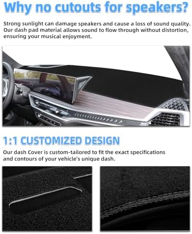 SKYLOTEC Dash Cover Mat for 2019-2025 Chevy Silverado 2019-2023 GMC Sierra - Image 5