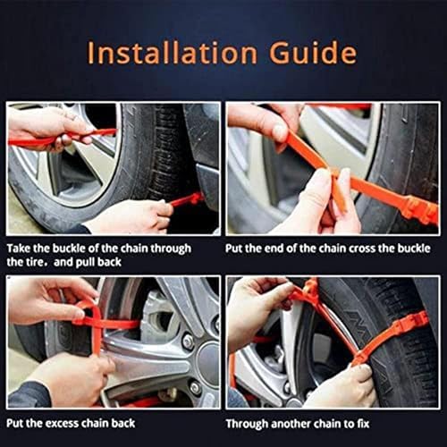 Temporary Tire Straps, Universal Reusable Anti-skid Nylon Tire Chains, - Image 7