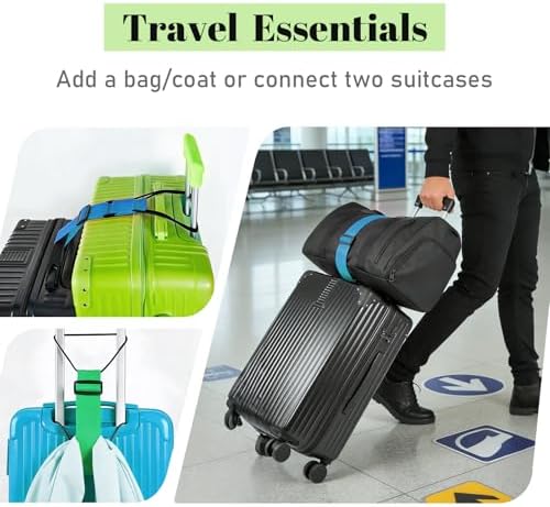 2 Pack Multi Use Strong Adjustable Luggage Connector Straps - Image 3