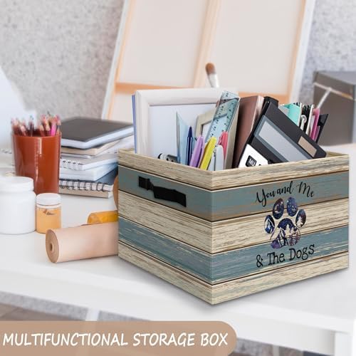 Rustic Dog Paw Foldable Storage Bins Box - Image 2