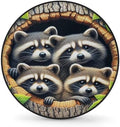 Rv Spare Tire Cover Wheel Funny Animal Raccoon Tire Covers Wheel Protectors by FengQuGou