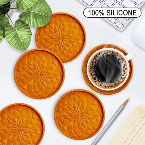 ME.FAN Silicone Coasters with Holder, Drinking Coasters - Image 2