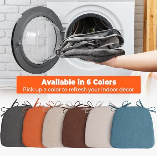 Sunsleek Chair Cushions for Dining Chairs D-Shaped Seat Cushions Chair Pads - Image 3