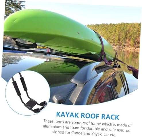Alipis 2pcs Kayak Roof Rack J-Shaped Car Rooftop Luggage Rack Detachable Kayak - Image 7