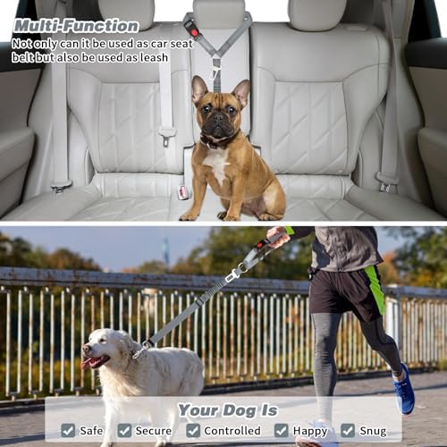 BWOGUE Dog Seat Belt for Car, Headrest Restraint Reflective Bungee, 1 Pack - Image 7