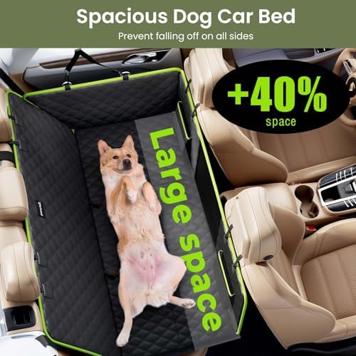 Dog Car Seat Cover for Back Seat, Waterproof Leather Fabric Back Seat Extender - Image 4