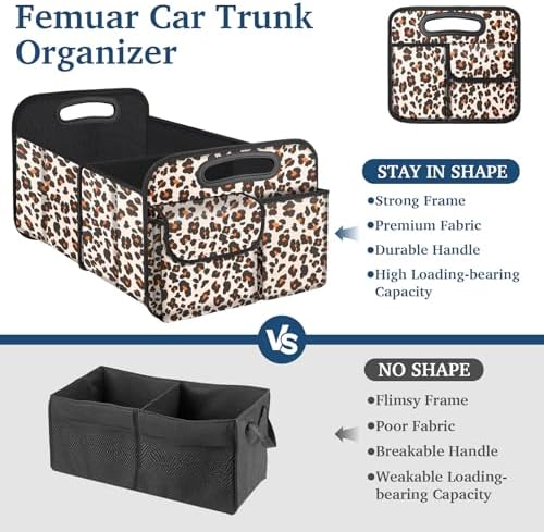 Femuar Car Trunk Organizer, Trunk Storage Organizer - Image 3