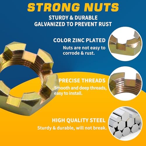 2Sets 1'' Trailer Axle Nut Kits Galvanized - Image 3