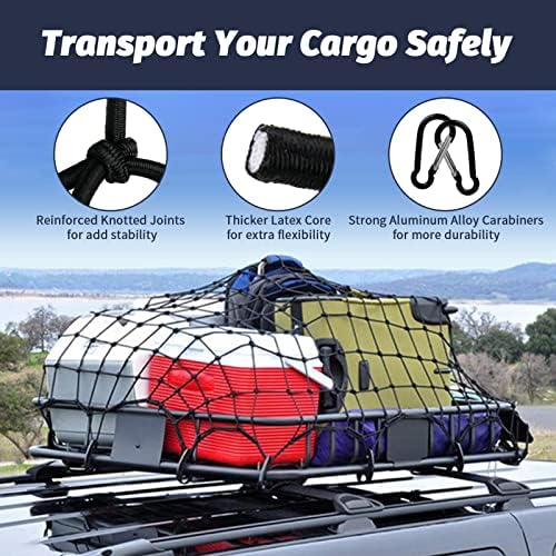 Cargo Net for Pickup Truck Bed 3'x4' Stretches to 6'x8' Heavy Duty Truck Bed - Image 2