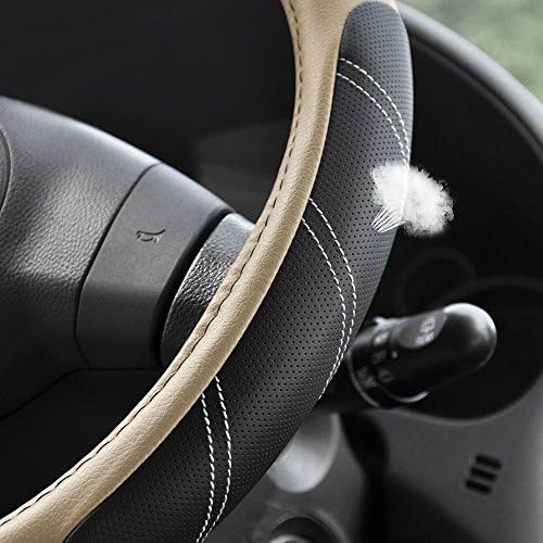 Elantrip Sport Leather Steering Wheel Cover 14 1/2 inch to 15 inch Universal - Image 3
