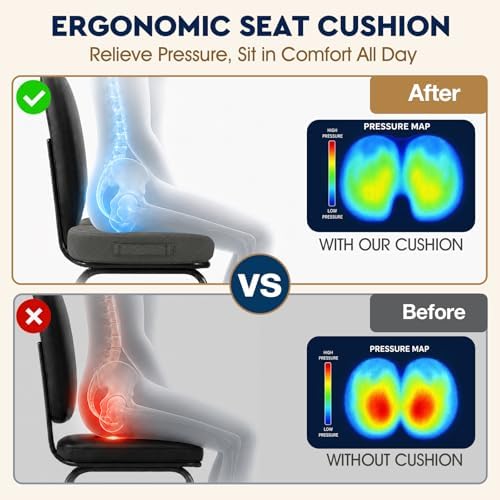 TushGuard Seat Cushion, Memory Foam Office Chair Cushion - Image 3