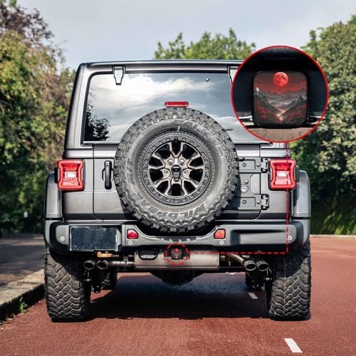 2 Inch Red Moon Mountain Trailer Hitch Cover Rubber Receiver Tube Plug Cap - Image 6