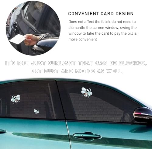 2PCS Car Window Shades, Heat & UV Block Mesh Cover, SUV Front - Image 5
