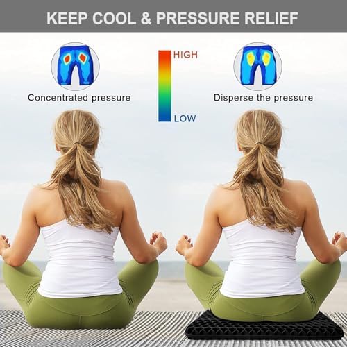 Gel Seat Cushion for Long Sitting, Super Large Gel Cushion Chair Pads - Image 7