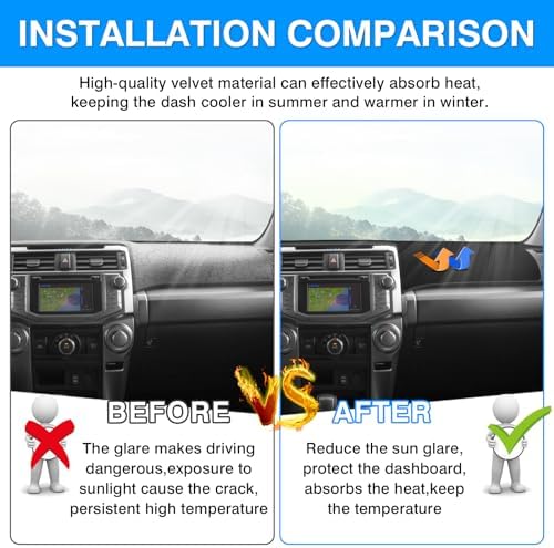 Autorder Dashboard Cover Mat for 2010-2021 2022 2023 2024 Toyota 4Runner - Image 3
