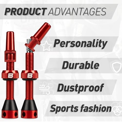 BWSHLF Tubeless Presta Valve Stem 40/44/55/60/65/80/100 mm, Super Light Alloy - Image 4