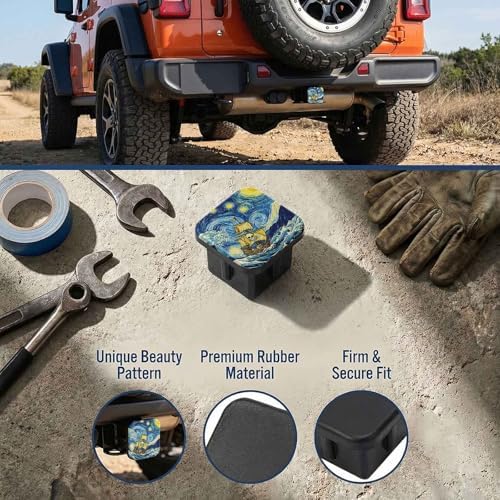 2" Trailer Hitch Cover Rubber Receiver Tube Cap Trailer Hitch Covers - Image 3