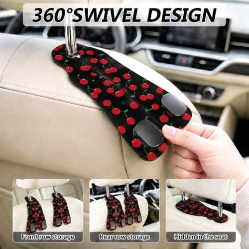 Cute Cherry Car Seat Back Storage Headrest Hooks - Image 4