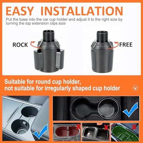 Car Large Cup Holder Expander, 3-in-1 Cupholder Extender - Image 5