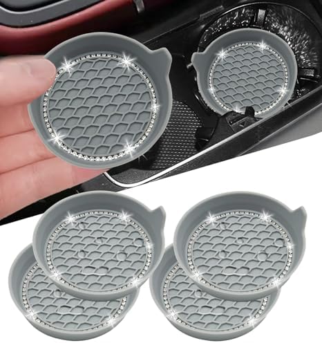 NBTEPEM 4pcs Bling Car Cup Holder Coaster, 2.75 inch Anti-Slip Shockproof by NBTEPEM