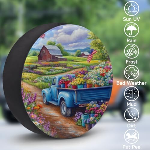 Garden Spare Tire Cover 17in Spare Wheel Covers Tire Storage Cover - Image 3